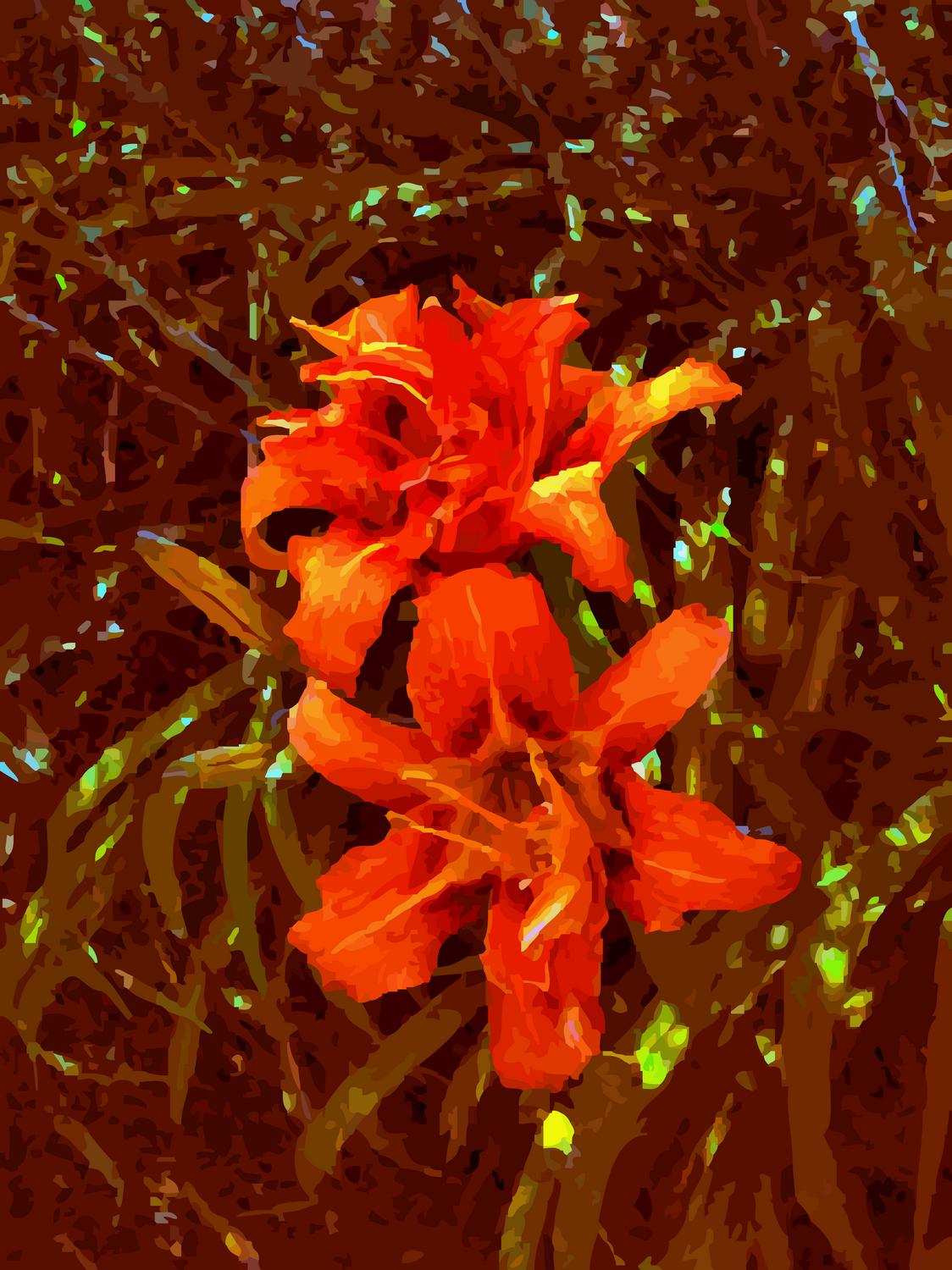  - Painting of a flower - Techno-Impressionist Museum - Techno-Impressionism - art - beautiful - photo photography picture - by Tony Karp